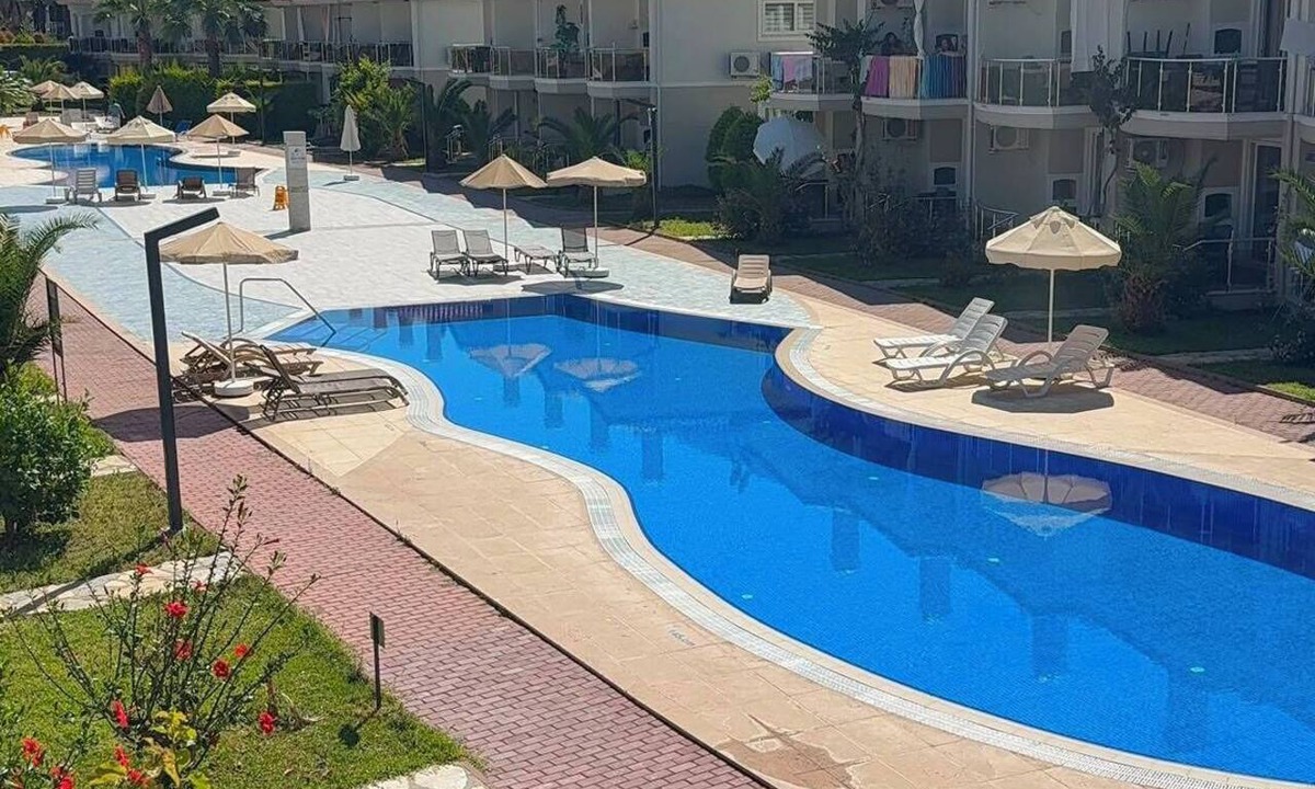 Fethiye City Center Condo | Beautiful 2-bedroom condo with AC in enchanting in Sunset Beach Club,Fethiye