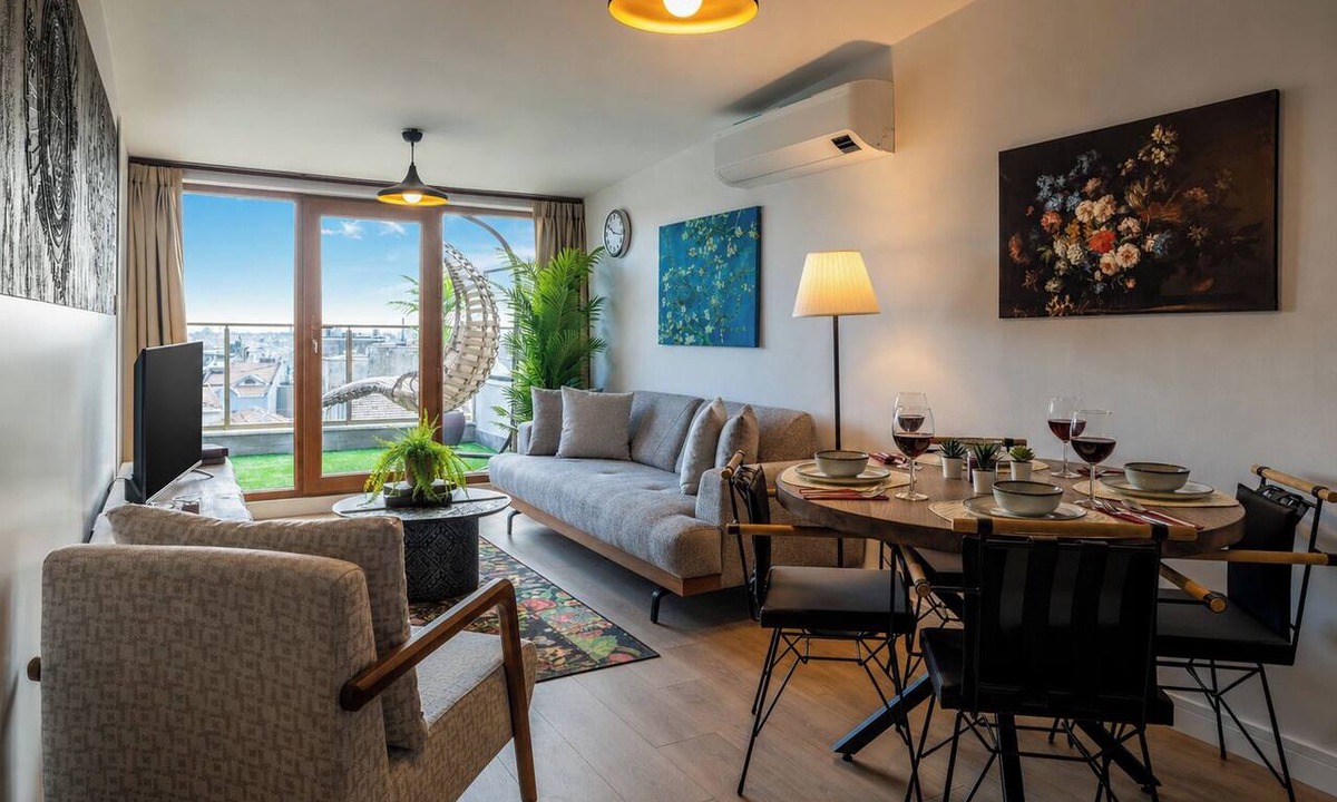 Cihangir Apartment | Bliss Apartment Huge Terrace& Bosphorus View
