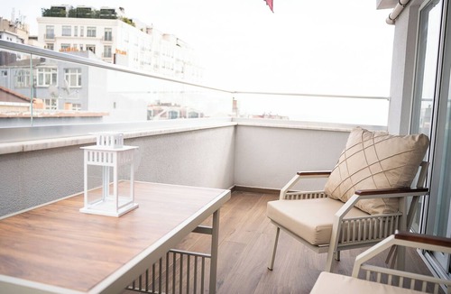 Taksim Apartment | Designer Studio with Private Terrace & Bosphorus View Near Taksim Metro