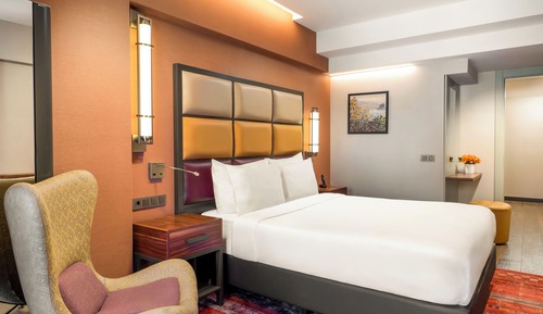 Balcony King Bed Accessible Room Partial Sea View