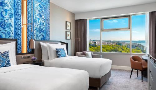 Twin Room with Partial Bosphorus View