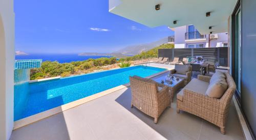 Kas Villa | Villa Sky Line - Private Pool - Panoramic Sea View