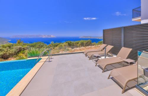 Kas Villa | Villa Sky Line - Private Pool - Panoramic Sea View